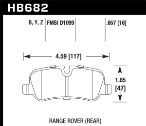 Land Rover LR3 Brake Pads - Rear - Hawk Performance - LTS Street (Light Truck and SUV Compound) - `05-`09
